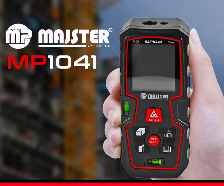 DALMIERZ LASEROWY MIERNIK ODLEGŁOŚCI CYFROWY 50M poziomica KĄTOMIERZ