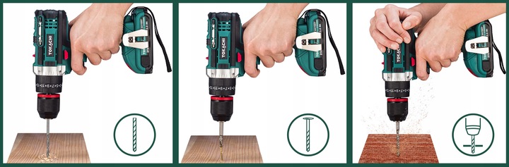 WIERTARKO WKRĘTARKA AKUMULATOROWA UDAROWA WIERTARKA 2xAKU METALOWA