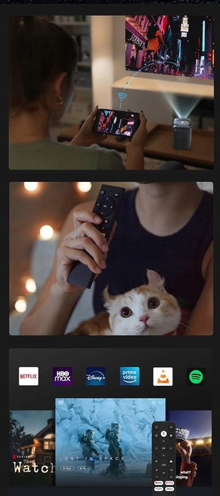 1080P PROJEKTOR LCD 600ANSI ETOE E3 PRO ANDROID TV 11.0 NETFLIX 3000:1