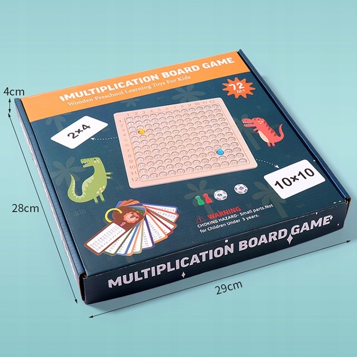 Tabliczka Mnożenia Planszowa Gra Logiczna 2 W 1
