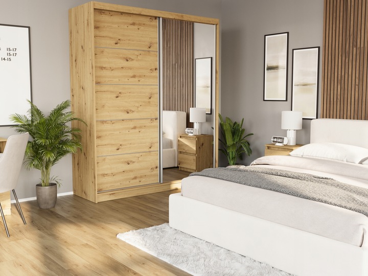 Szafa przesuwna Luna I 183 cm z lustrem