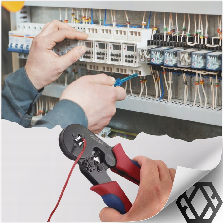 ZACISKARKA PRASKA DO KONEKTORÓW KOŃCÓWEK KABLI TULEJEK 0.25-10mm²