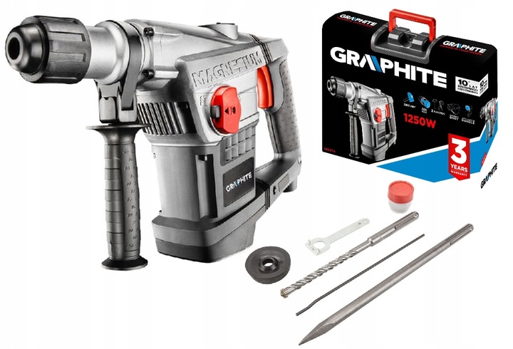 GRAPHITE MŁOT UDAROWY SDS MAX udar 10J 1250W 58G874