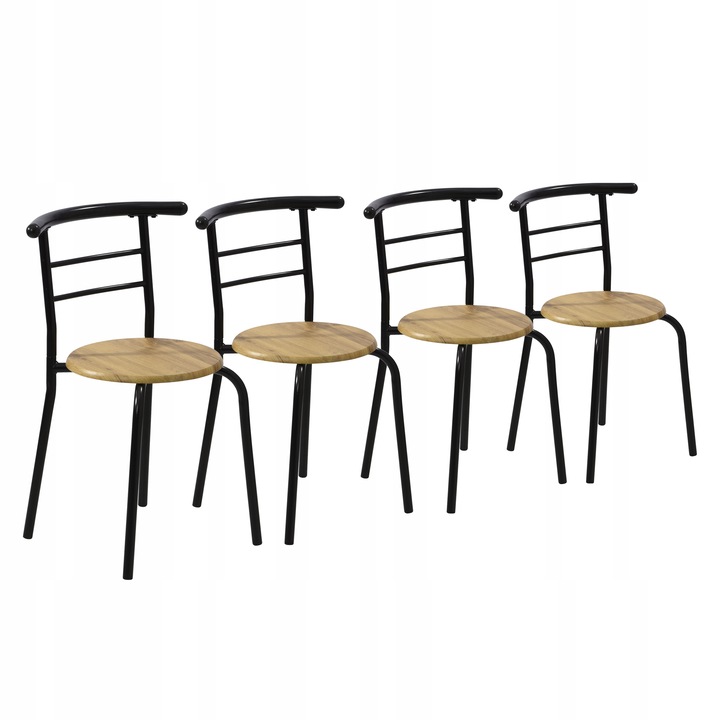 ZESTAW MEBLI ERGONOMICZNY 4 KRZESŁA STÓŁ DO KUCHNI SALONU JADALNI LUGO