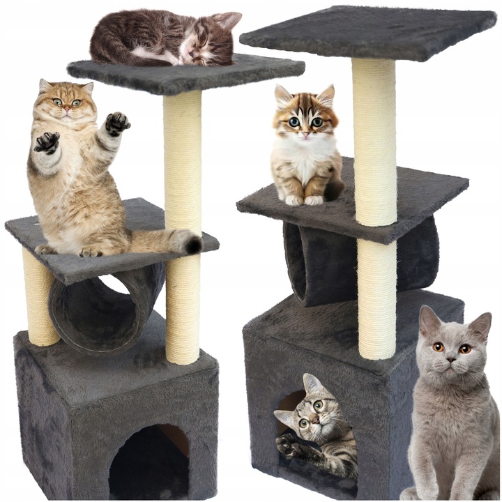 DRAPAK DLA KOTA WIEŻA LEGOWISKO do leżenia DOMEK Budka 4 Poziomy Tuba