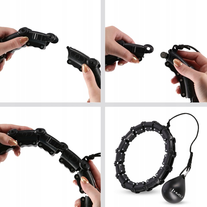 ZESTAW HULA HOP HHW02 Z WYPUSTKAMI I OBCIĄŻNIKIEM HMS + PAS BR163