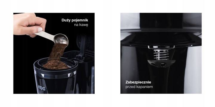 Ekspres przelewowy AOC HCM-082 1,5L 1000W 12 kaw automatyczne