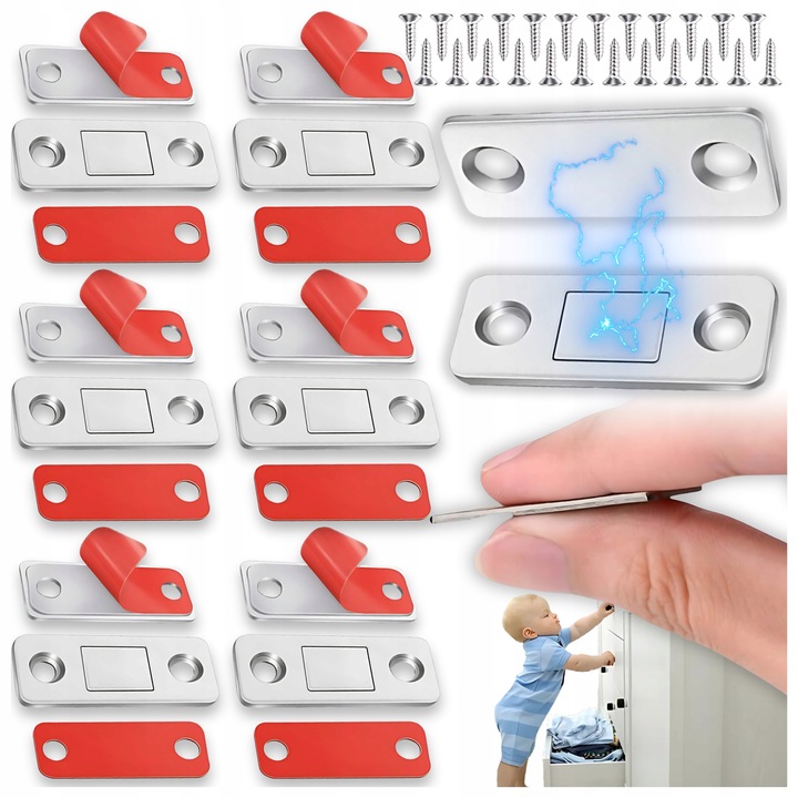 MAGNES DO DRZWI SZAFY PRZESUWNEJ MOCNE MAGNESY DO SZAFEK SZUFLAD