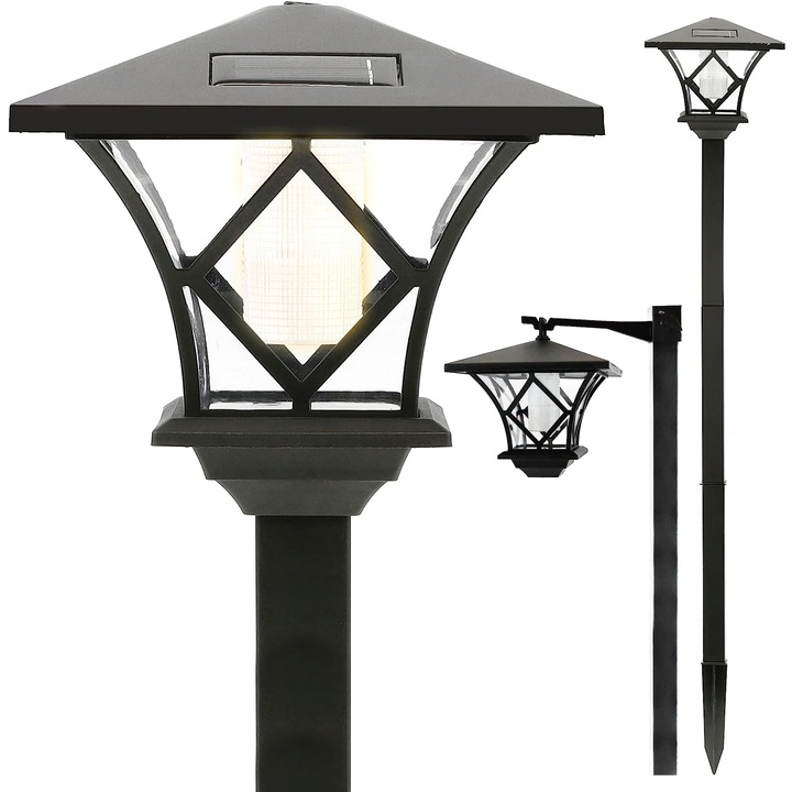 LAMPA SOLARNA LED LATARNIA OGRODOWA 150cm SŁUPEK