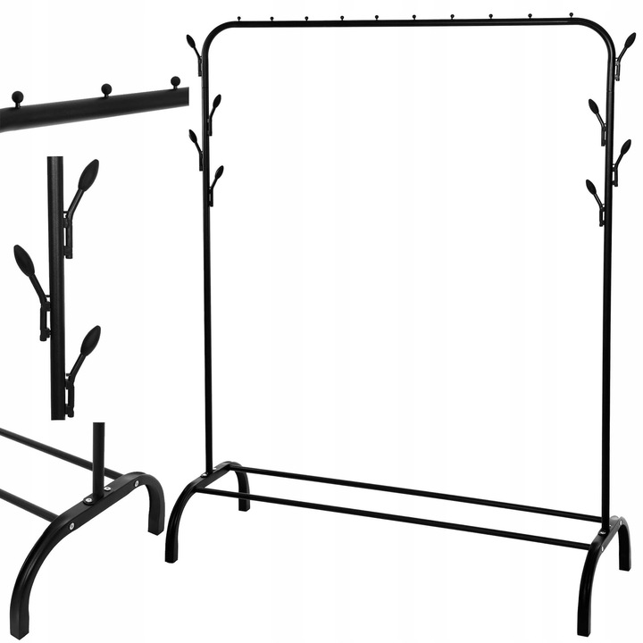 WIESZAK STOJAK NA UBRANIA BUTY STOJĄCY PODŁOGOWY LOFT METALOWY