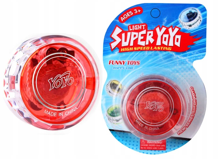 JOJO GRA ZRĘCZNOŚCIOWA YOYO ZABAWKA ŚWIECĄCE 4 szt JO-JO NA POCZĄTEK