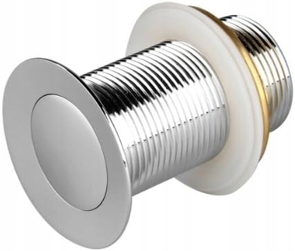 KOREK UMYWALKOWY Z SITKIEM automatyczny bez przelewu klik klak SREBNY