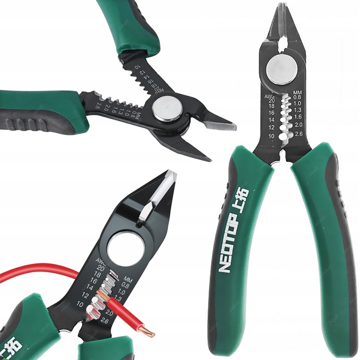 SZCZYPCE DO ŚCIĄGANIA IZOLACJI BOCZNE OBCINACZKI DO KABLI NEOTOP