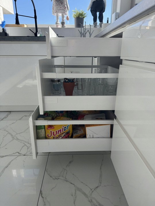 BLUM Szafka Dodatkowe Boki Do Szuflad 500x199 Tandembox Białe