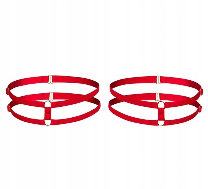 Promees garters BLANKA RED Podwiązki studniówka bal OneSize