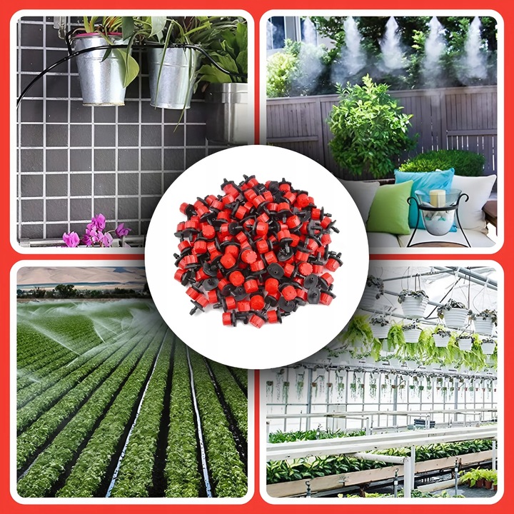 KROPLOWNIK EMITER NAWADNIANIA Z KOMPENSACJĄ 100SZT DO NAWADNIANIA PODLEWANI