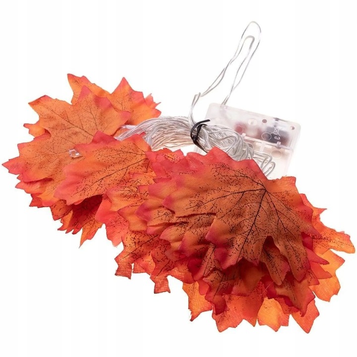 GIRLANDA ŚWIETLNA LAMPKI LED LIŚCIE KLONU DEKORACJE JESIENNE HALLOWEEN
