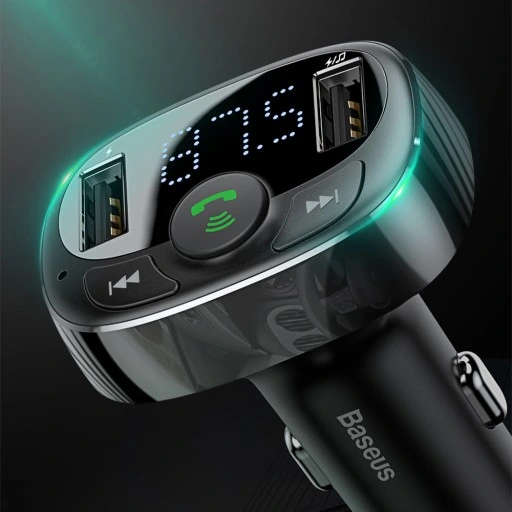 BASEUS ŁADOWARKA TRANSMITER FM BLUETOOTH BT MP3 2XUSB MICRO SD DO AUTA