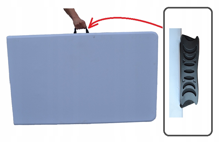 STÓŁ CATERINGOWY SKŁADANY WALIZKA BANKIETOWY OGRODOWY 180 CM WYTRZYMAŁY