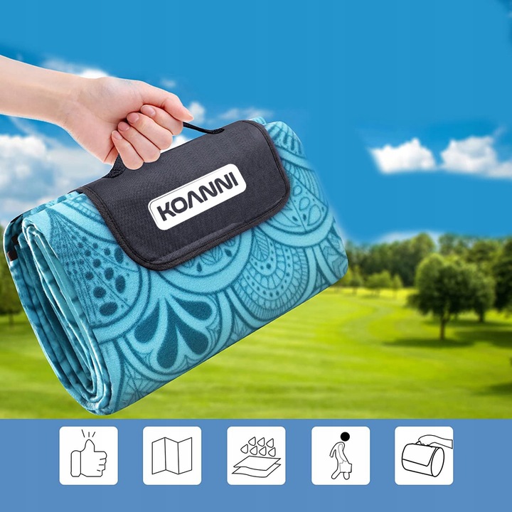 KOC PIKNIKOWY PLAŻOWY MATA Z IZOLACJĄ 200x200