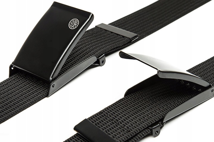 BETLEWSKI pasek męski parciany materiałowy do spodni jeansów pas czarny M