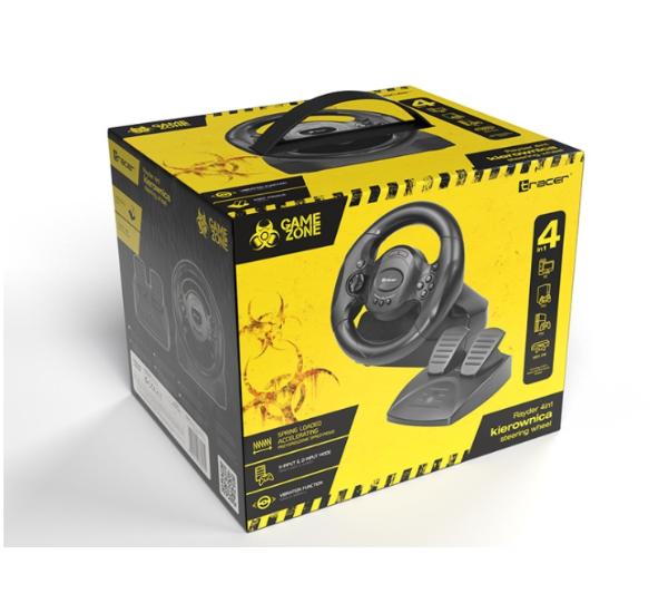 Kierownica + pedały Tracer Rayder 4w1 PC XBOX PS