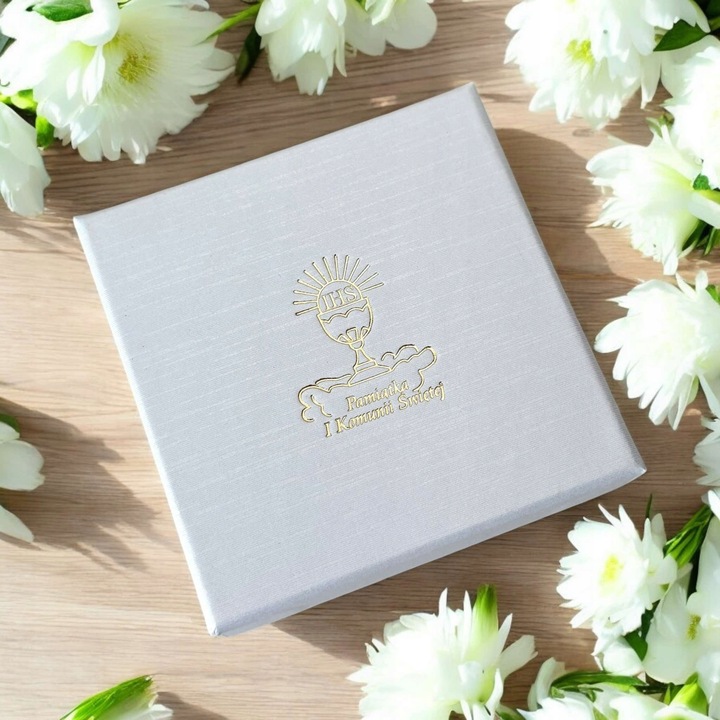 Pamiątka komunii, chrztu bransoletka grawer Aniołek Serce TWÓJ TEKST