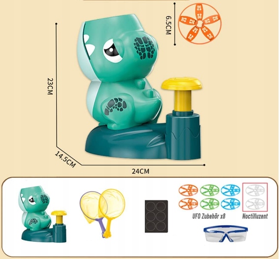 WYRZUTNIA LATAJĄCYCH KRĄŻKÓW DYSKÓW DLA DZIECI XXL