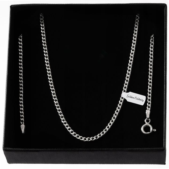 SREBRNY ŁAŃCUSZEK PANCERKA + MEDALIK MATKA BOSKA SREBRO PR. 925 + DEDYKACJA