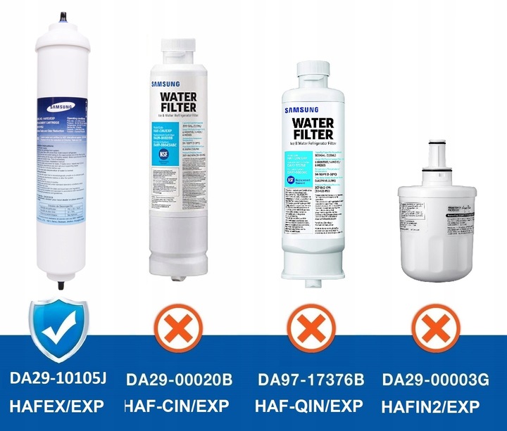 2x Filtr wody Samsung DA29-10105J HAFEX/EXP do Lodówki Zewnętrzny