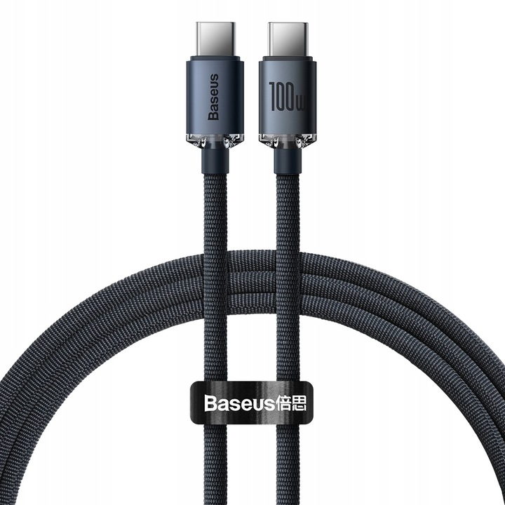 BASEUS MOCNY KABEL USB-C SZYBKIE ŁADOWANIE PRZEWÓD TYP-C PD 100W QC 5A 1.2M