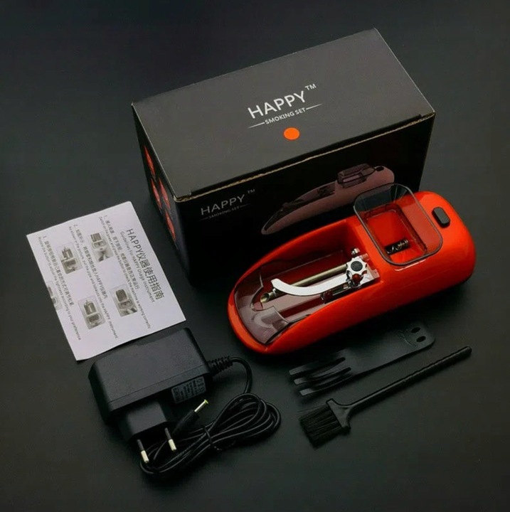 Maszynka automatyczna solidna nabijarka do papierosów tytoń gilz czerwona