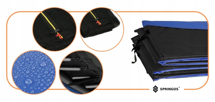 OSŁONA SPRĘŻYN + SIATKA WEWNĘTRZNA 304 - 312cm 10FT AKCESORIA DO TRAMPOLINY