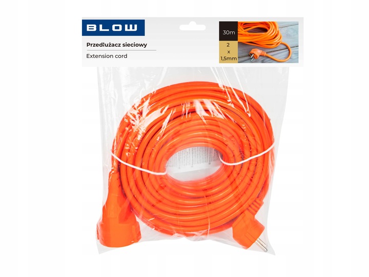 PRZEDŁUŻACZ OGRODOWY BUDOWLANY DO KOSIARKI PODKASZARKI GRUBY 20m