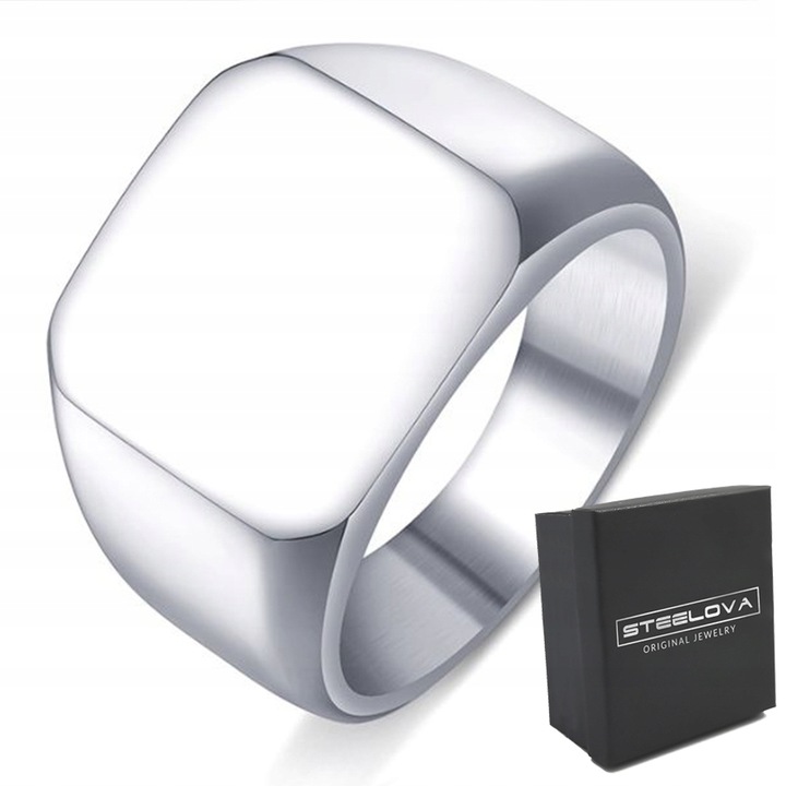 POLEROWANY STALOWY SYGNET STAL 316L JAKOŚĆ R.15