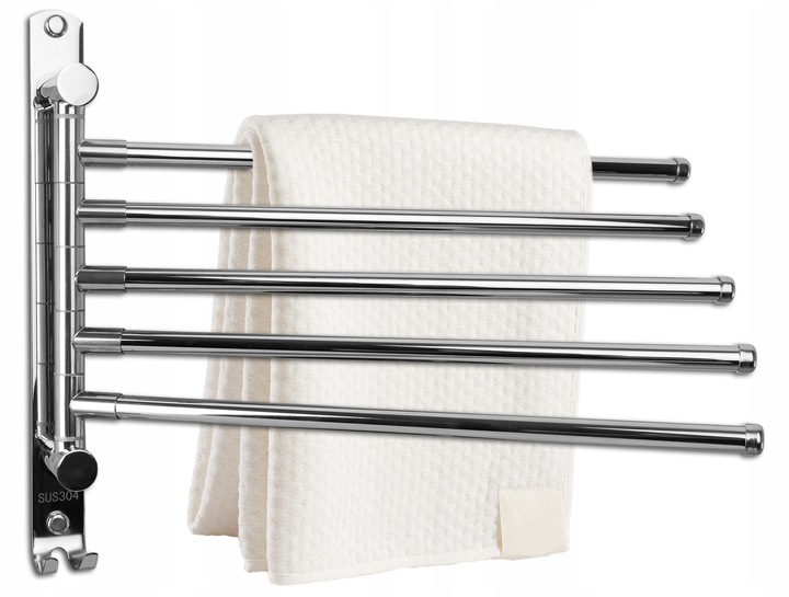 WIESZAK NA RĘCZNIKI OBROTOWY DO ŁAZIENKI UCHWYT ŚCIENNY HAK ŁAZIENKOWY