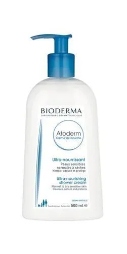 Bioderma Atoderm Kremowy Żel do Mycia Ciała Twarzy skóra normalna sucha 1L