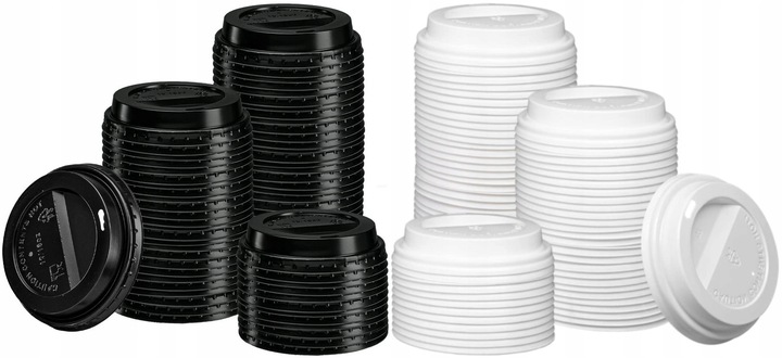 Kubki papierowe do gorących i zimnych napojów + wieczka jednorazowe 250ml