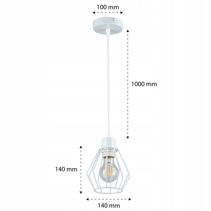 Lampa sufitowa wisząca żyrandol LED E27 oprawa LOFT BRYLANT