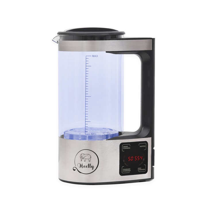 GENERATOR AKTYWNEGO WODORU JONIZATOR SZKLANY 2L WODY WODOROWEJ HEELLY