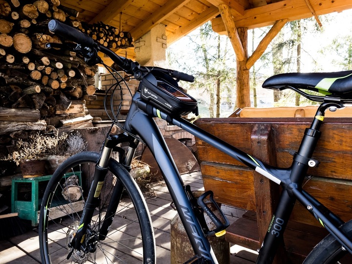 SAKWA ROWEROWA uchwyt na telefon, torba rowerowa WODOODPORNA PREMIUM M