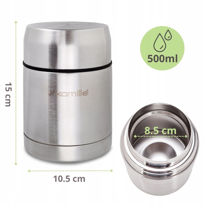 TERMOS OBIADOWY na ZUPĘ OBIAD pojemnik MENAŻKA lunch box KAMILLE 0,5 l