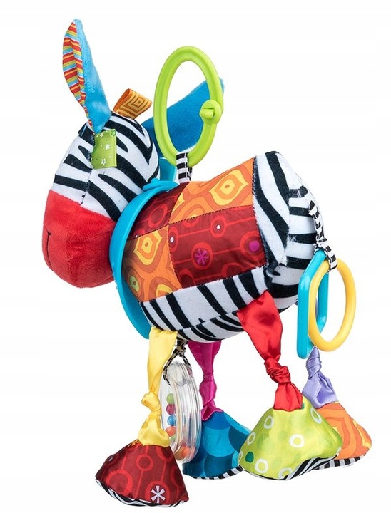 BalibaZoo OSIOŁEK DAVE Grzechotka Gryzak Szeleścik Metki ZAWIESZKA DO WÓZKA