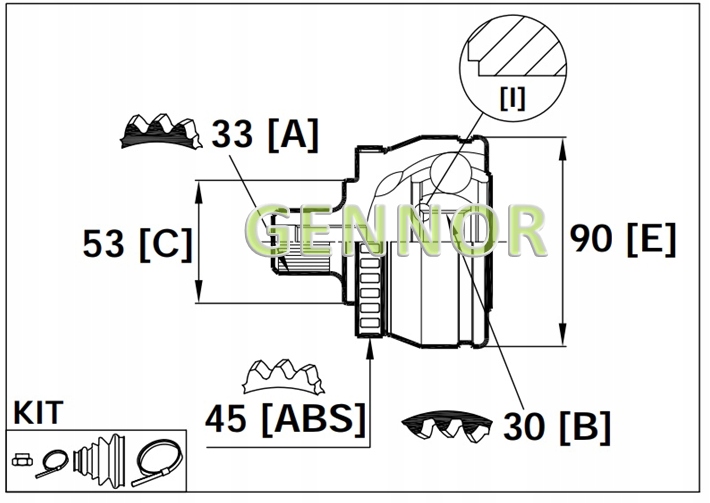 PRZEGUB Zewnętrzny A4 B5 A6 C5 VW Passat B5 B5 FL 1.6 1.8 1.8T 1.9 TDI-MAŁY