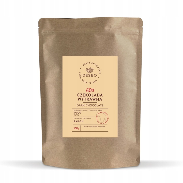 CZEKOLADA GORZKA 60% 500g DESEO DROPSY CZEKOLADOWE 60% TOGO