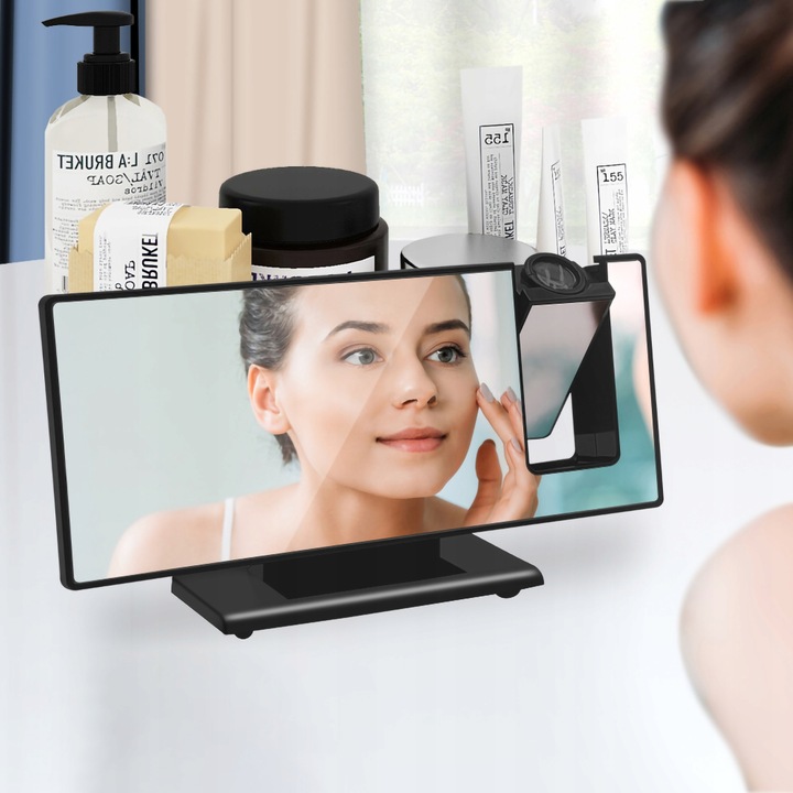 ZEGARY BUDZIK ELEKTORNICZNY CYFROWY Z PROJEKTOREM LED LUSTRO TERMOMETR