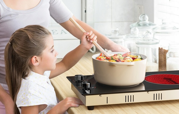 Płyta Ceramiczna Kuchenka Elektryczna Iseasy Lt2v-30 Z Pokrętłami 2