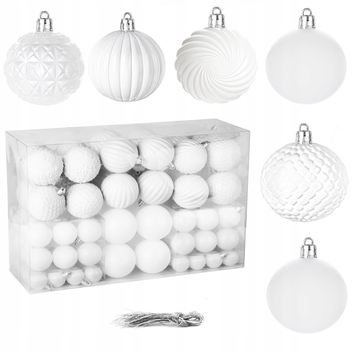 BOMBKI CHOINKOWE nietłukące ZESTAW 100szt piękny zestaw ŚWIĘTA