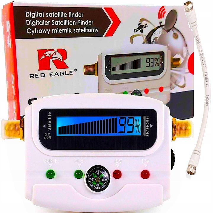 MIERNIK DO SATELITY Sygnału Satelitarnego SAT LCD +KABEL