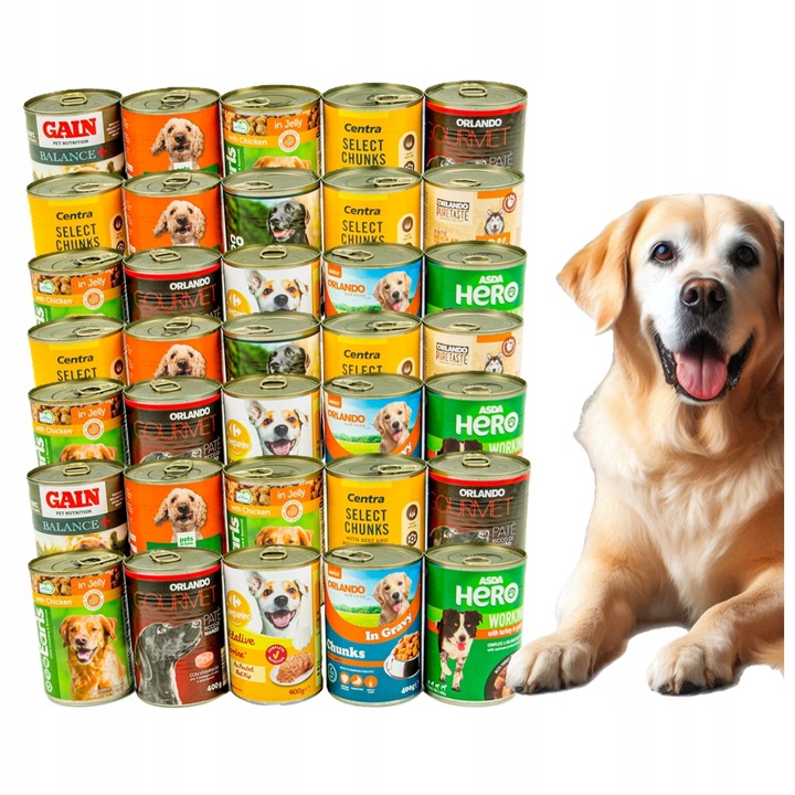 Karma mokra dla psa Puszka Duży Pakiet Mieszany Mix smaków 20 szt x